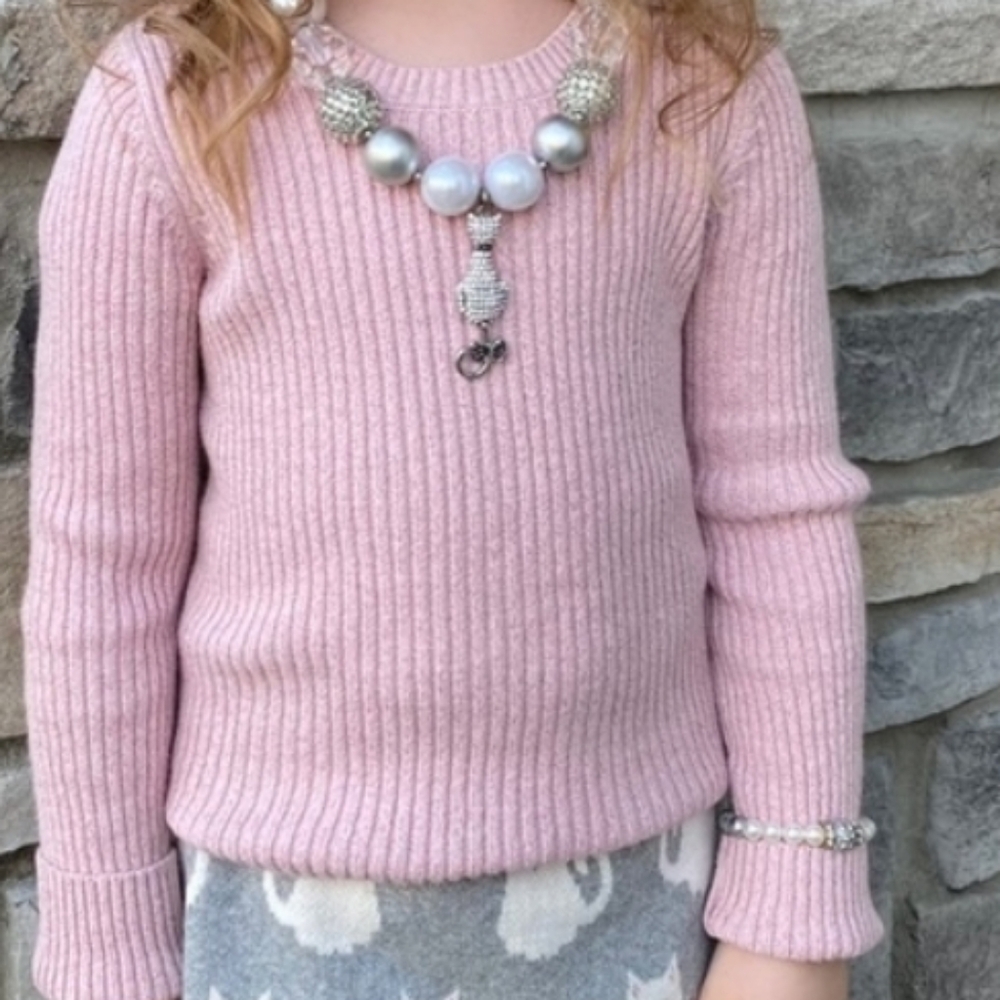 Isaac Mizrahi Metallic Pink Sweater 🩷
